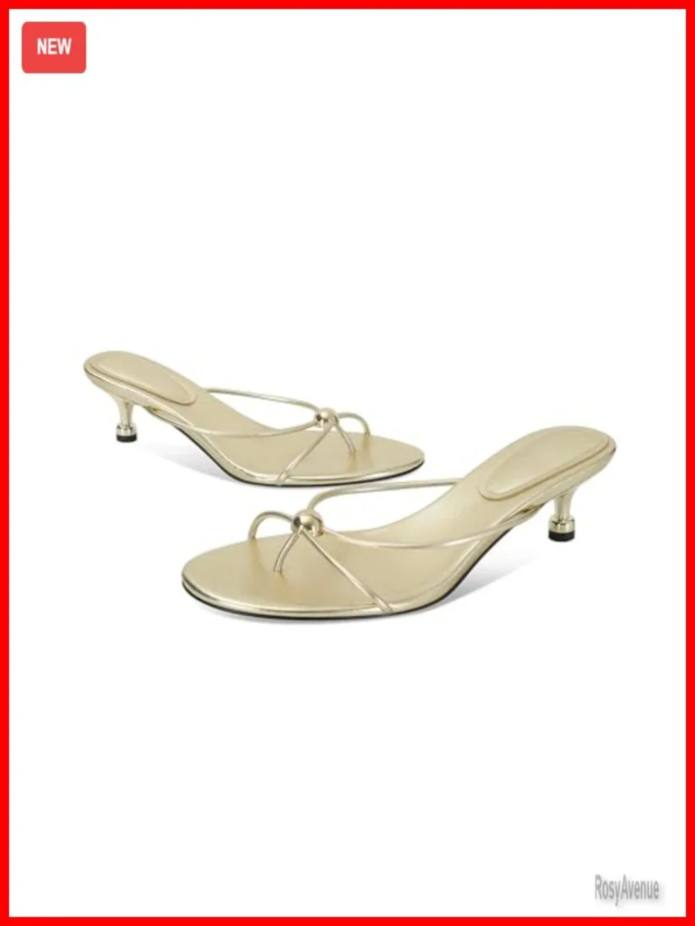 Women's Kitten Heel Flip Flop Sandals Open Toe Thong Heeled Sandals Vegan